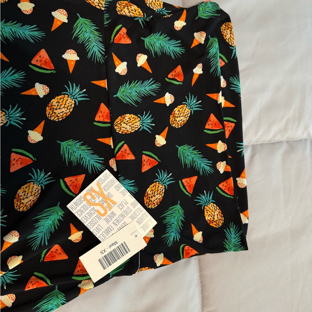 Colorful Fruit Print Skirt